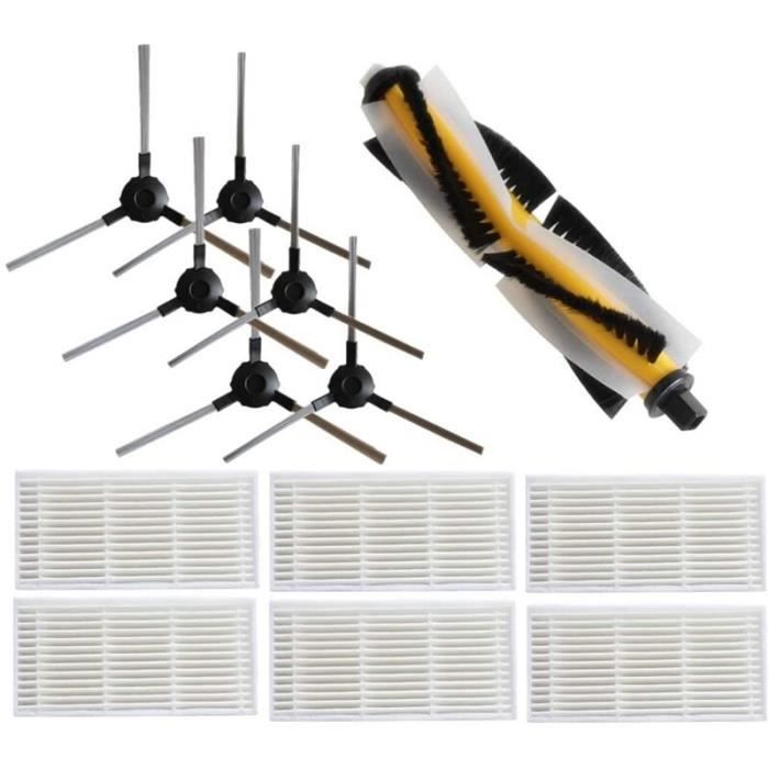 Sweet D Ersatzteile-Set Für Proscenic 790T – 6 HEPA Filter + 6 Seitenbürsten + 1 Hauptbürste + 1 Reinigungsbürste