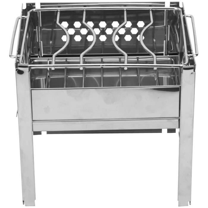 Poêle De Camping KFO Acier 304 Inoxydable Ultraléger - 3 Kg, Portable Avec Plaque De Cuisson