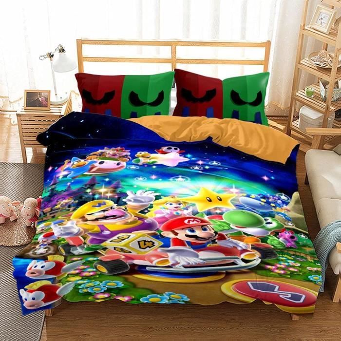 Housse De Couette 3 Pièces Chiikawa – Motif Animaux, Coton/polyester, Cadeau Noël Pour Enfants Et Ados