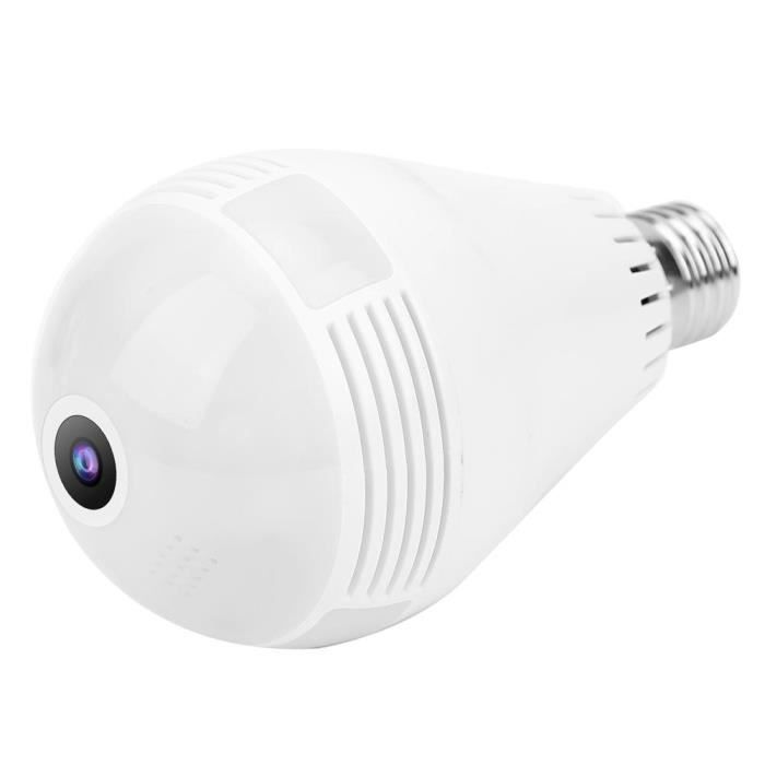Atyhao caméra interphone 2 voies Caméra ampoule panoramique 1080P haute définition lumière blanche infrarouge Wifi Vision