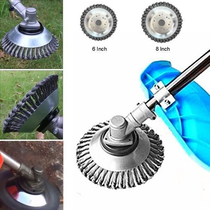 Brosse Métallique Pour Désherber Joints De Pavés - En Acier Et Bois - Pour Enlever Mousse, Herbe - Outil Jardinage