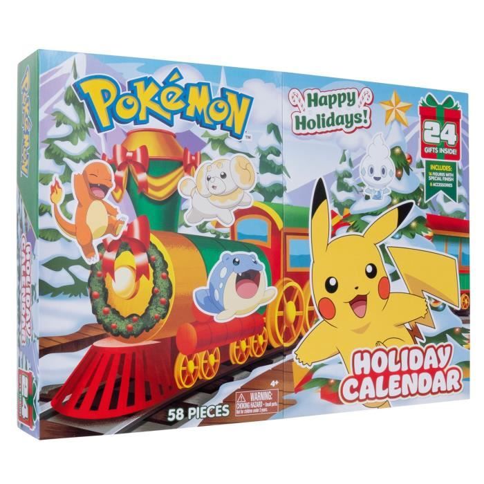 Calendrier de l'Avent Pokémon - BANDAI - 24 figurines inédites - Pour enfant à partir de 4 ans - Fig