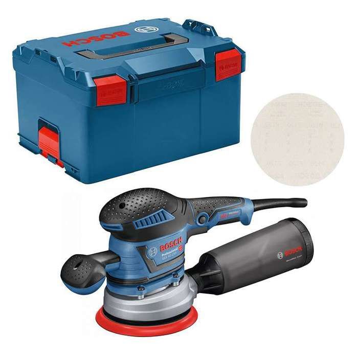 Bosch Professional Ponceuse Excentrique GEX 40 150 avec Poignée Supplémentaire Boîtier Récupérateur De Poussière âŒ€ De Plateau 150 Mm Disque Réticulé M480 Dans BOXX 238 - vue 9