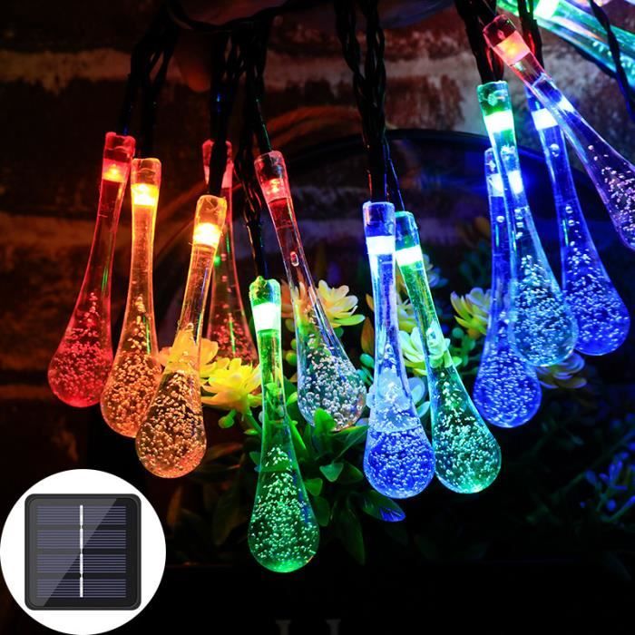 DAMILY® Guirlande lumineuse solaire lumières Extérieur Intérieur Jardin Patio Maison Fête de Noël Mariage Décoration LED de couleur