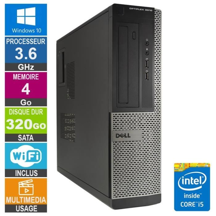 PC Dell Optiplex 3010 DT i5-3470 3.60GHz 4Go/320Go