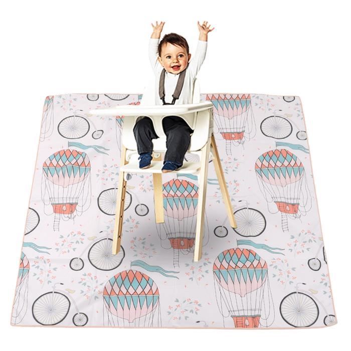 Tapis De Table Silicone Pour Chaise Haute Bébé - Anti-éclaboussures Lavable (38x38cm)
