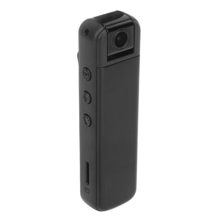 Volakebeing Caméra Corporelle WiFi 4K Avec Objectif Rotatif à 180°, Vision Nocturne, Détection De Mouvement, Batterie 1000 MAh Pour Enregistrement 8h, Mini Enregistreur Vidéo Et Audio Portable