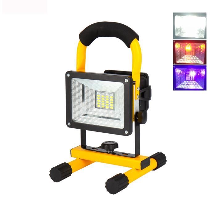 Projecteur Led 30w Exterieur Rechargeable Ip65 Etanche Portable