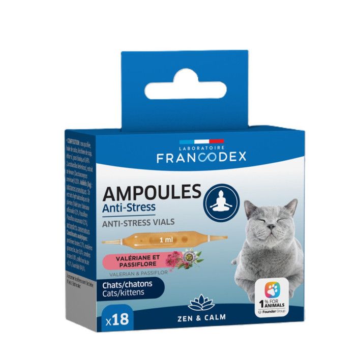 Meilleurs prix pour Ampoules Anti-Stress 18 x 1 ml pour Chatons et Chats - Francodex