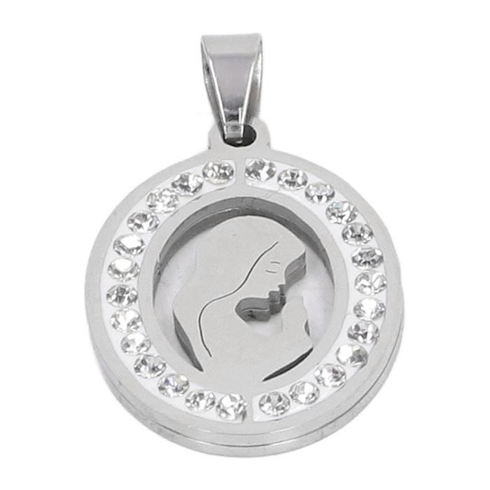 Pendentif pied de bébé mignon en acier inoxydable, 5 pièces/lot, vierge