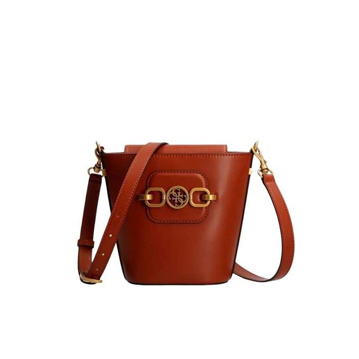 GUESS Hensely Crossbody Bucket Bag Whiskey [138433] sac à épaule bandoulière sacoche Marron