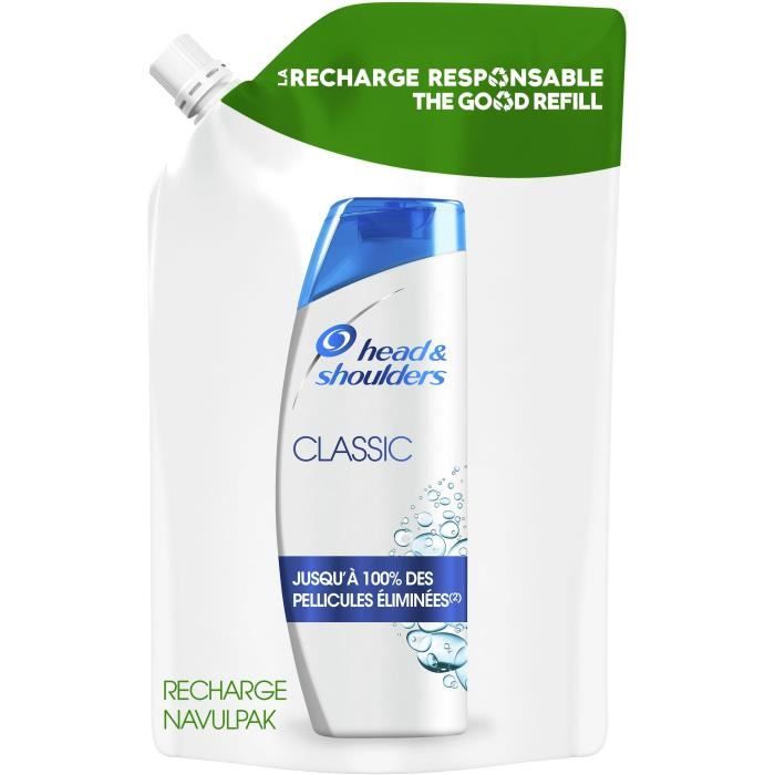 Shampoing Head & Shoulders Classic Recharge 480 ml Cdiscount Au quotidien