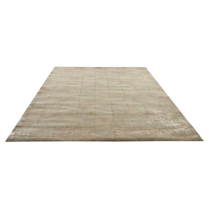 Tapis en Cuir Effet Usé Ivoire 200 x 300 cm - Cdiscount Maison