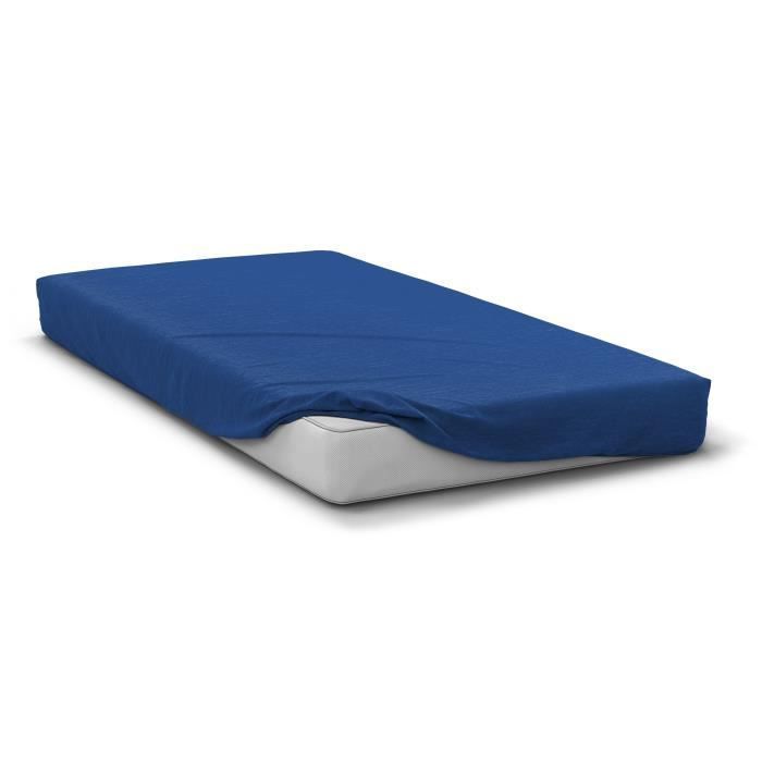 Drap housse - HOME LINGE PASSION - HP71775 - 180 x 200 cm + 30 cm bonnet - Microfibre - 82 g - Bleu Drap housse - HOME LINGE PASSION - HP71775 - 180 x 200 cm + 30 cm bonnet - Microfibre - 82 g - Bleu
