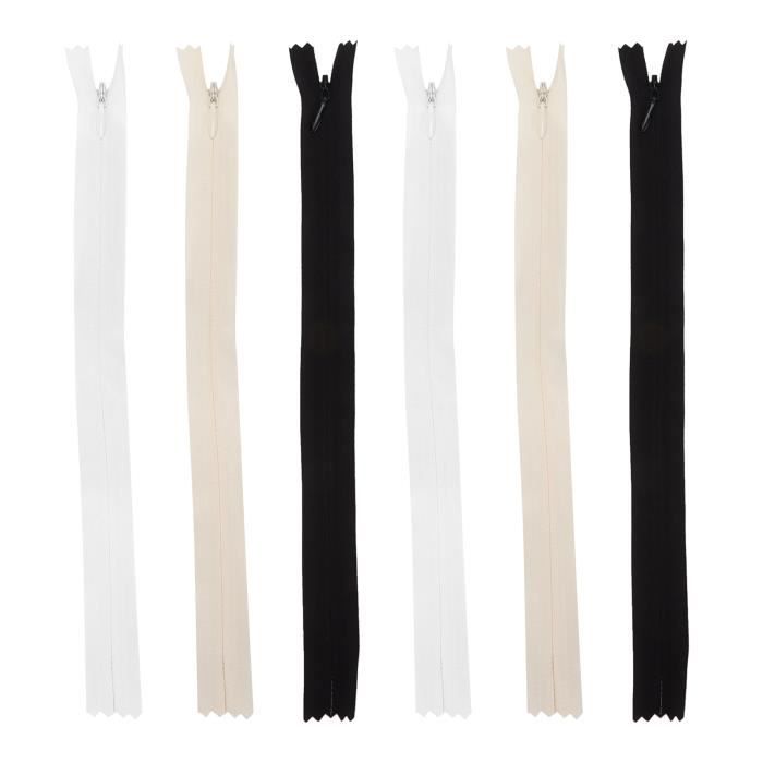 Lot De 25 Fermetures éclair Invisibles 14 Cm - Couleurs Assorties, Pas Divisible