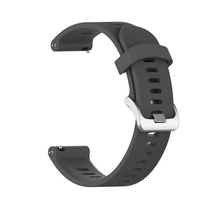 INF Bracelet de montre en silicone pour Garmin Forerunner 245 Gris 20 mm