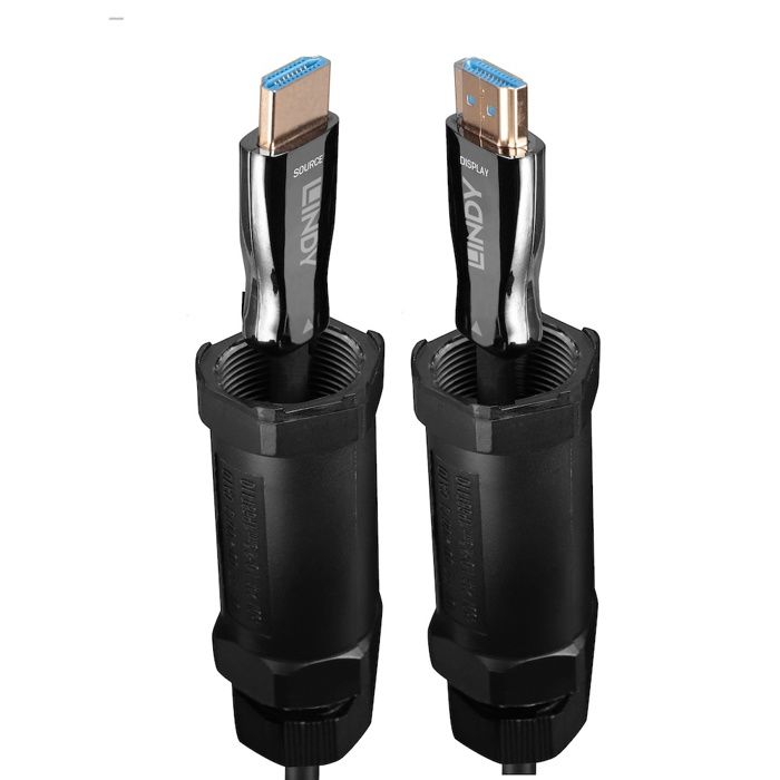 LINDY Câble HDMI 2.1 blindé actif sur fibre optique 8K 60Hz / 4K 120Hz - 30m
