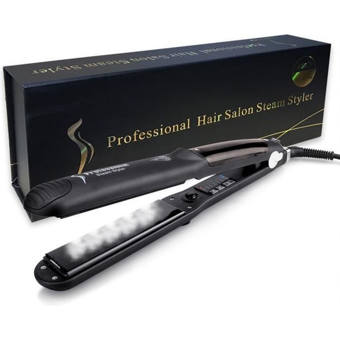 Professional 450F Ceramic Vapor Steam Hair Straightener with Argan Oil Infusion Steam Flat Iron Ceramic Vapor Fast Heating Iron Cdiscount Electromenager