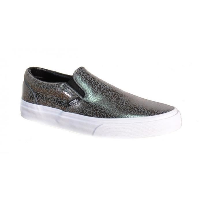 slip on femme argenté