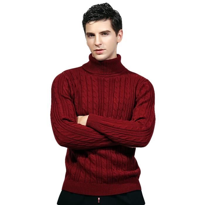 Pull rayé rouge et noir deals homme