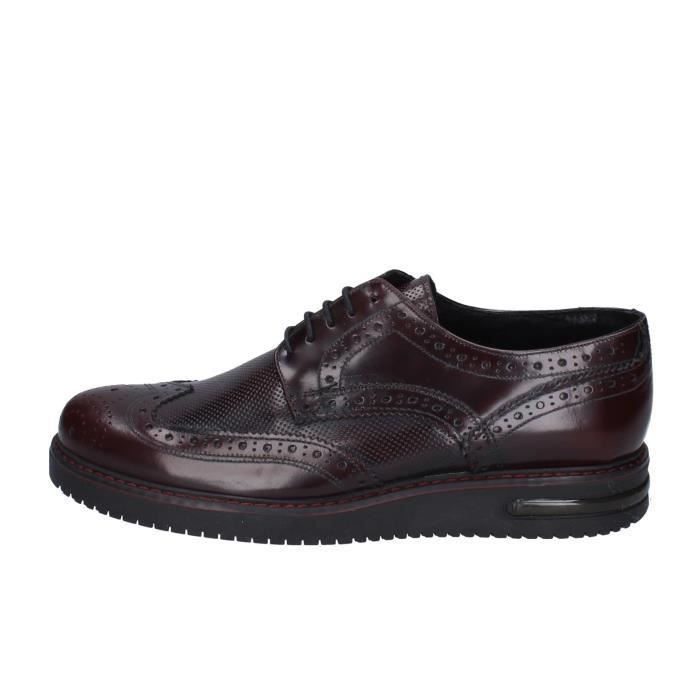 Derby Homme en Cuir Brillant Bordeaux BRUNO VERRI Pointure EU