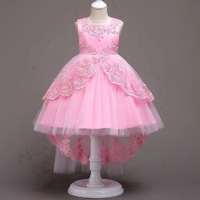 Robe Fille Enfant de C r monie Noeud Papillon au Dos Robe Fille