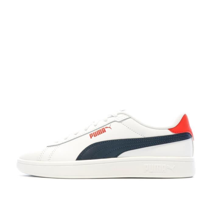 Puma Baskets Blanches/Marine Garçon Puma Smash 3.0