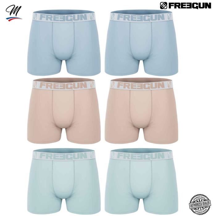 Lot de 6 Boxers Homme Coton Pastel Color FG 1 BC PASTEL ASS