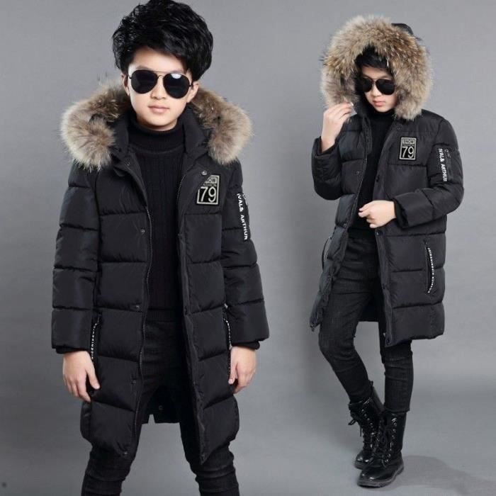 Manteau noir garcon 2025