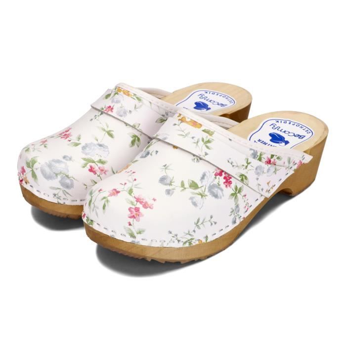 Sabots blancs clearance femme