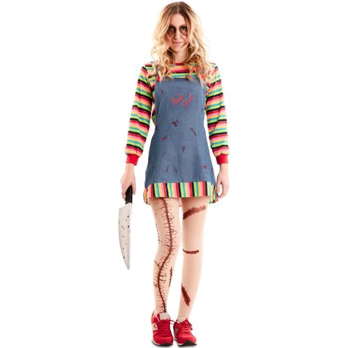 Eurocarnavales, Sa. Déguisement Chucky Diabolique Fille Pour Femme. M/L.  Adulte - Cdiscount Jeux - Jouets