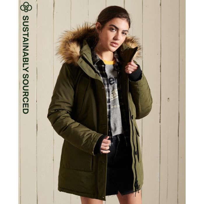 Parka femme Superdry Everest vert olive surplus goods Vert olive surplus goods Cdiscount Pret a Porter