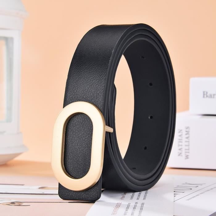 Ceinture En Cuir Femme 2.3cm - Boucle Automatique Réglable - Pour Jeans, Robes - Accessoire Tendance