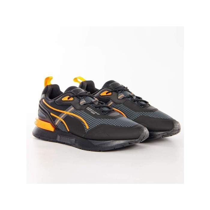 Basket puma noir on sale et orange