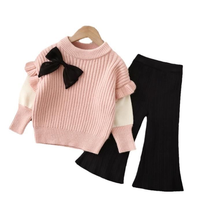 Ensemble De Vêtements D'automne Pour Bébé Fille Et Garçon 2 Pièces Sweat-shirt De Sport Pour Enfant Non Inclure Un Chapeau Rose Rose - Prêt-à-Porter