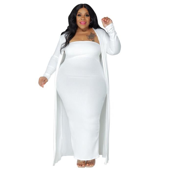Robe Ensemble deux pi ces pour femmes grande taille 4XL mode
