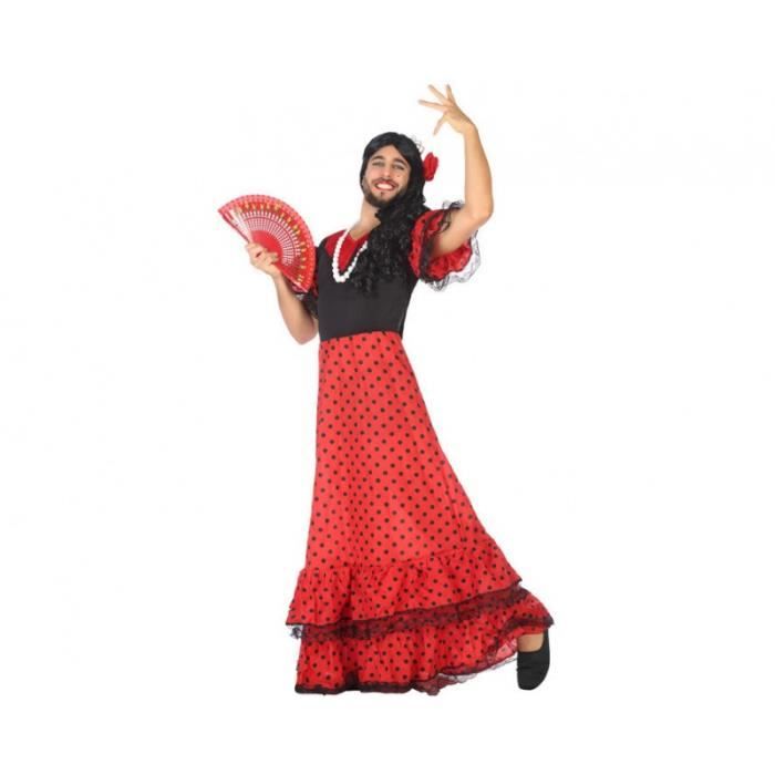 déguisements - déguisement danseuse flamenco - adulte - xl - rouge et noir