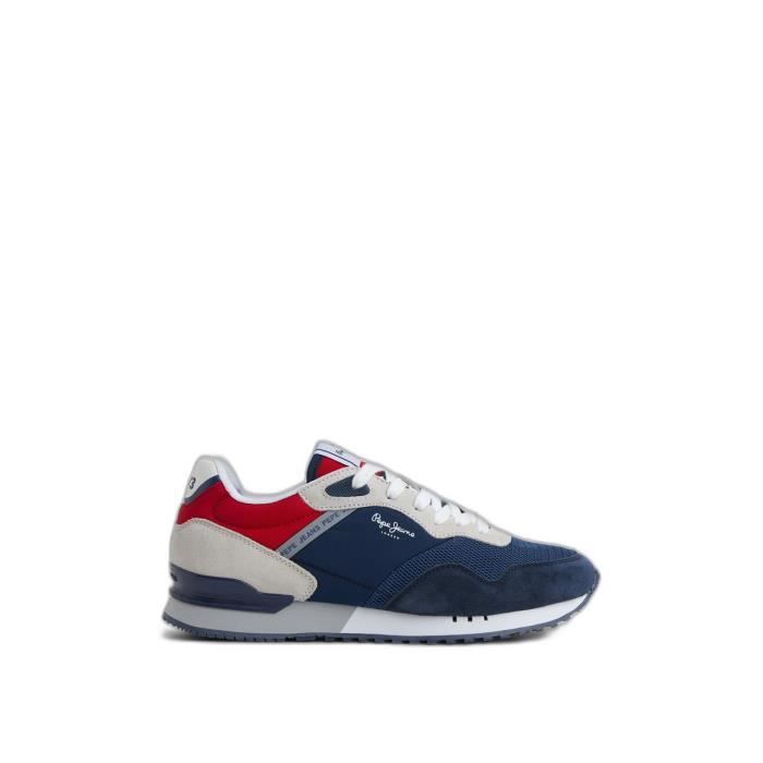 Baskets Homme Pepe Jeans London One Vinted - Navy - Taille 45 - Dessus Textile - Fermeture Lacets