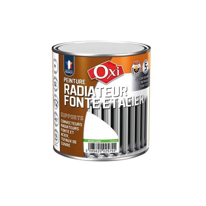 Peinture radiateur spécial fonte - 0.5 L - blanc satin