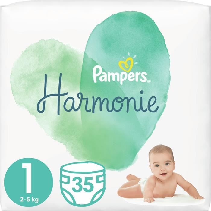 PAMPERS Harmonie taille 1 (25 kg) 35 couches Cdiscount