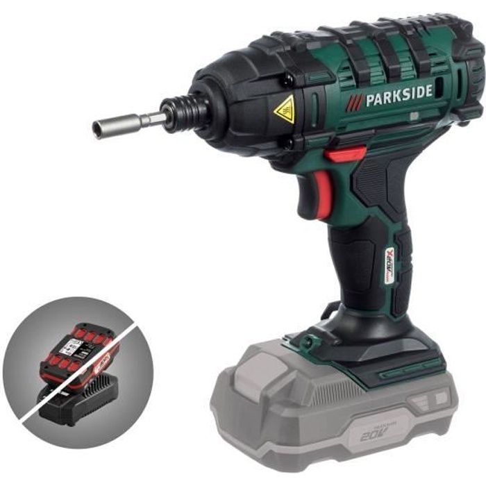 BoulonneuseVisseuse sans fil PARKSIDE PDSSA 20 Li A1 20 V 180 Nm Éclairage LED intégré - vue 1