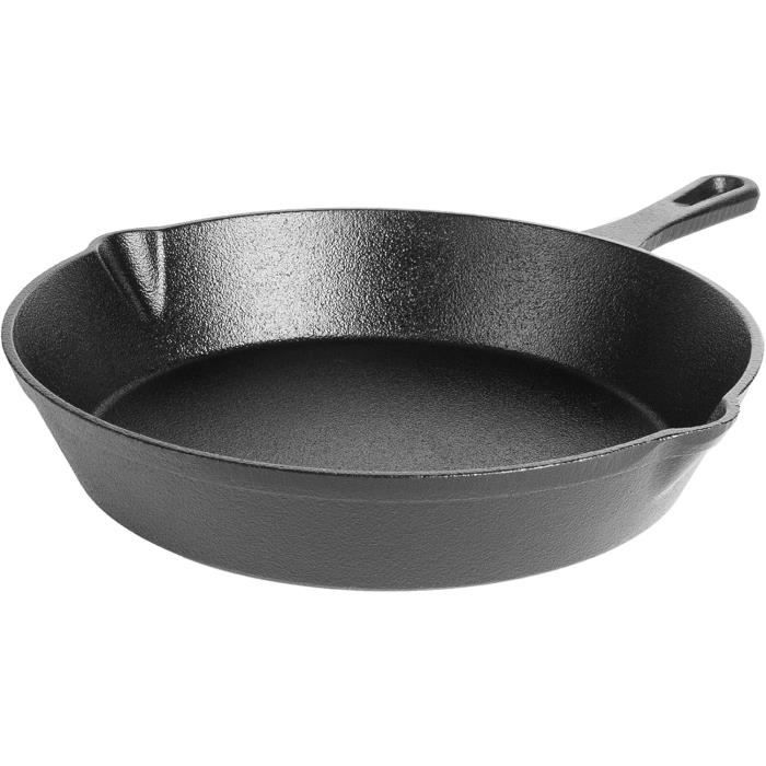 LloydPans Poêle à Pizza Sicilienne Pré-Assaisonnée 30,5 X 30,5 X 3,8 Cm - Tuff-Kote Anti-Adhésif Gris Foncé