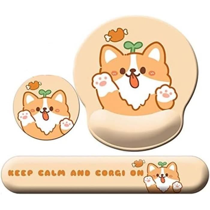 Repose-poignet Ergonomique Pour Souris - Design Panda Mignon - Matériau Confortable PU - 13,5 X 7 Cm - Blanc