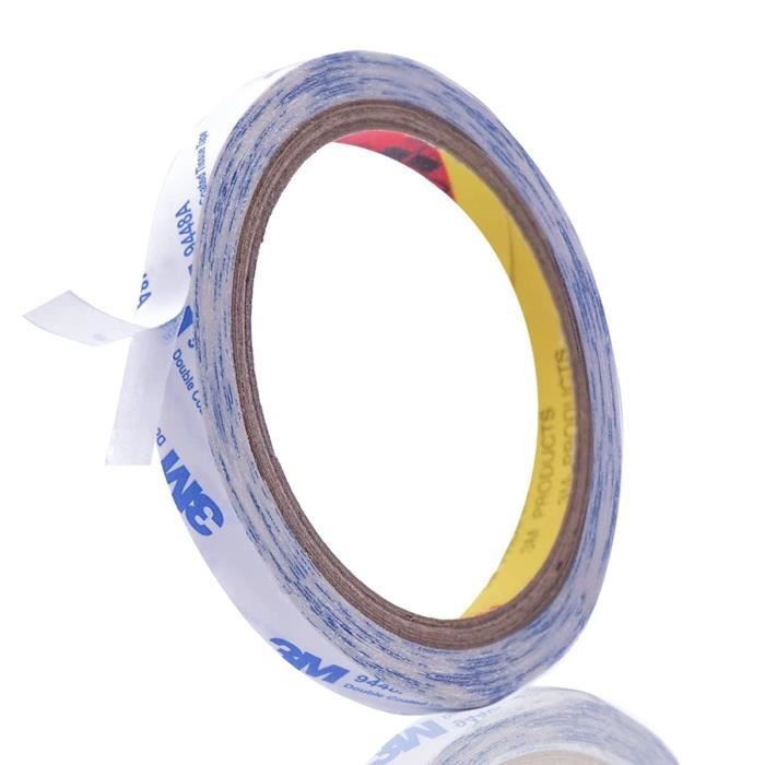 Ruban Adhésif Double Face 9488A Transparent Adhesif Double Face Fin Extra Fort Largeur 6 mm, Longueur 50 m, Épaisseur 0,15 mm pour Scrapbooking, Photo