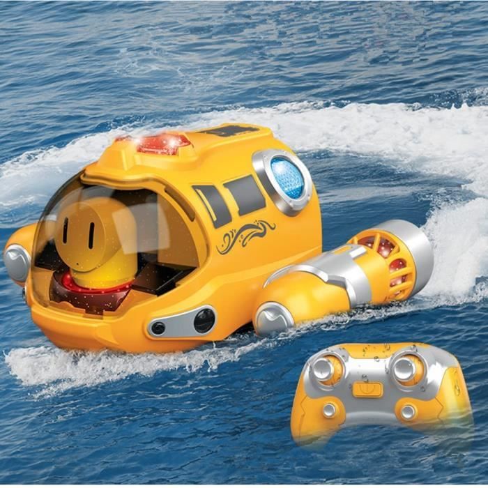 4DRC Bateau Télécommandé Avec Lumière LED Pour Enfants, 20+ MPH, Bateaux De Course RC Haute Vitesse 2,4 GHz Pour Lacs, Récupération De Chavirage,Jouets De Piscine Pour Enfants Et Adultes