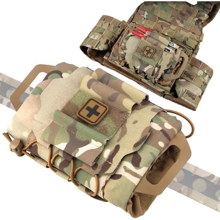 VBVARV Med Kit Trauma Kit avec Tourniquet, Trousse Premiers Secours Survie en Cas d'urgence, Trousse Médicale EMT IFAK Contrôle Hémorragies Graves, Camping Militaire Et Randonnée.,A