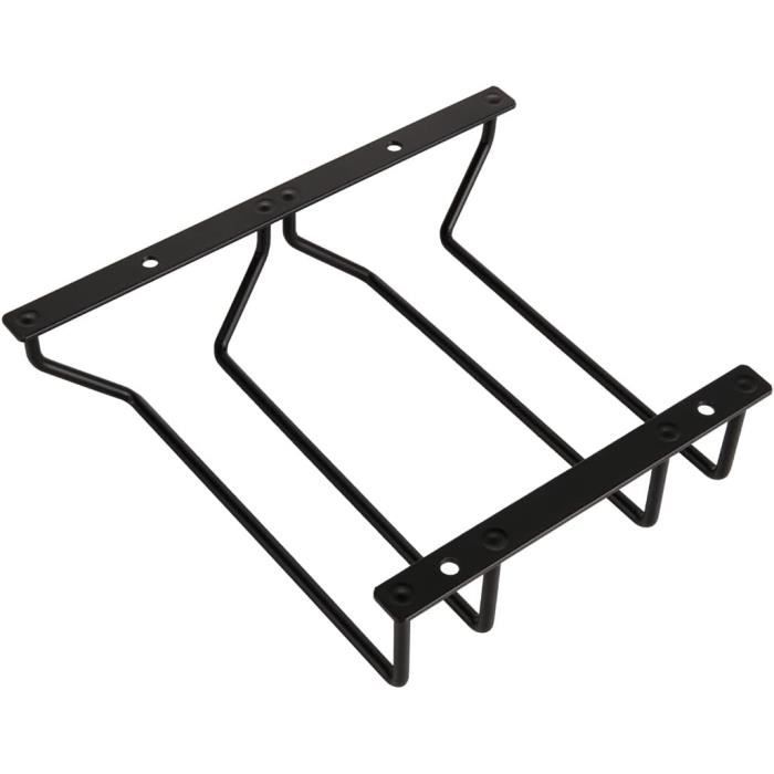 Coupe Verre Porte-Verres à Vin Dianoo - 2 Rangs 35cm - Acier Inoxydable - Support Sous Armoire - Rangement Bar Accessoire Bar Domicile