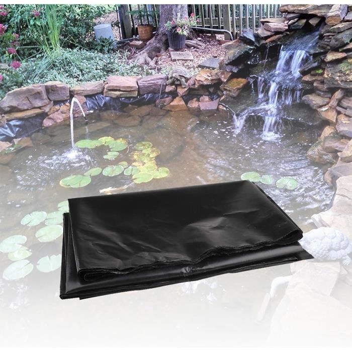 Vijverfolie vijverfolie 0,12 mm HDPE zwaar belastbare zwarte vijvervoeringen, flexibele tuinzwembadmembraan, ondoordringbare folie voor koivijvers, waterval, stroom, 3 x 5 m, 4 x 6 m, 5 x 8 m, 6 x 10