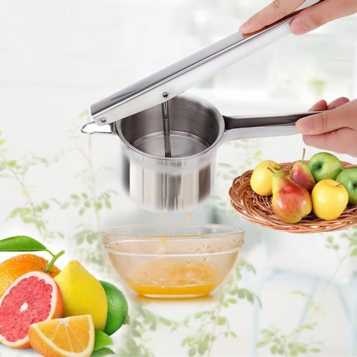Presse Citron Fruit Manuelle Outil En Acier Inoxydable A Cuisine Puree De Pommes De Terre Legumes Jus Achat Vente Presse Fruit Legume Manuel Presse Citron Fruit Manuelle Cdiscount
