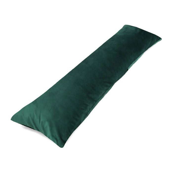 Coussin dormeur latéral 40 x 145 avec housse Velours - Coussin de corps Coussin de confort Coussin de sommeil adulte Vert foncé